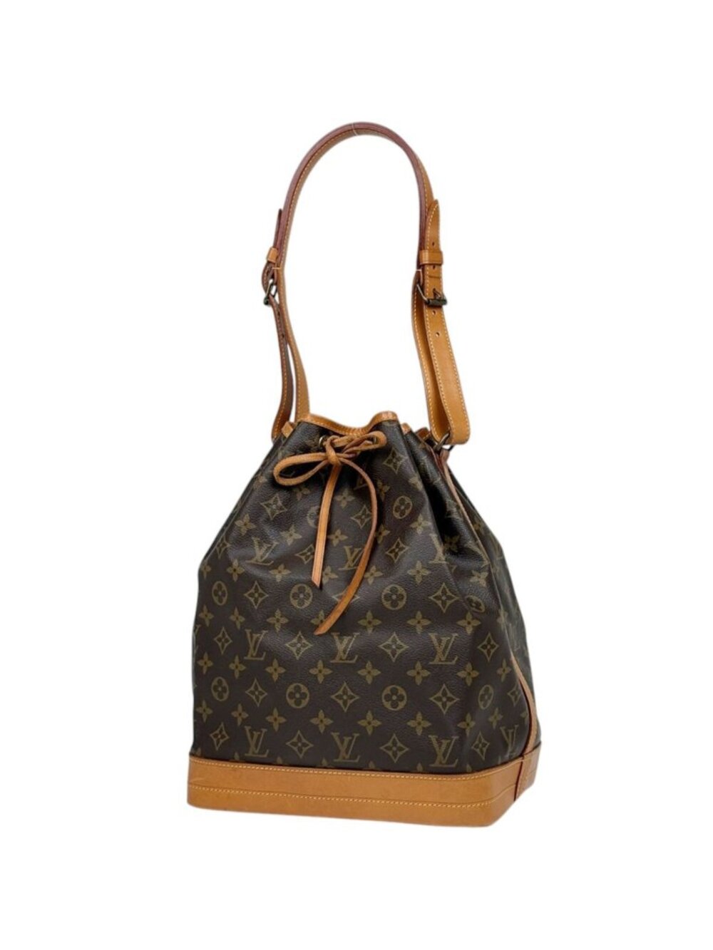 Louis Vuitton Noe Shoulder Bag Drawstring Monogram Brown